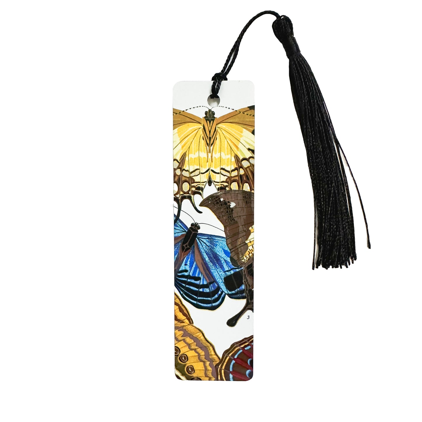 Butterflies in Flight | Metal Bookmark w/ Black Tassel