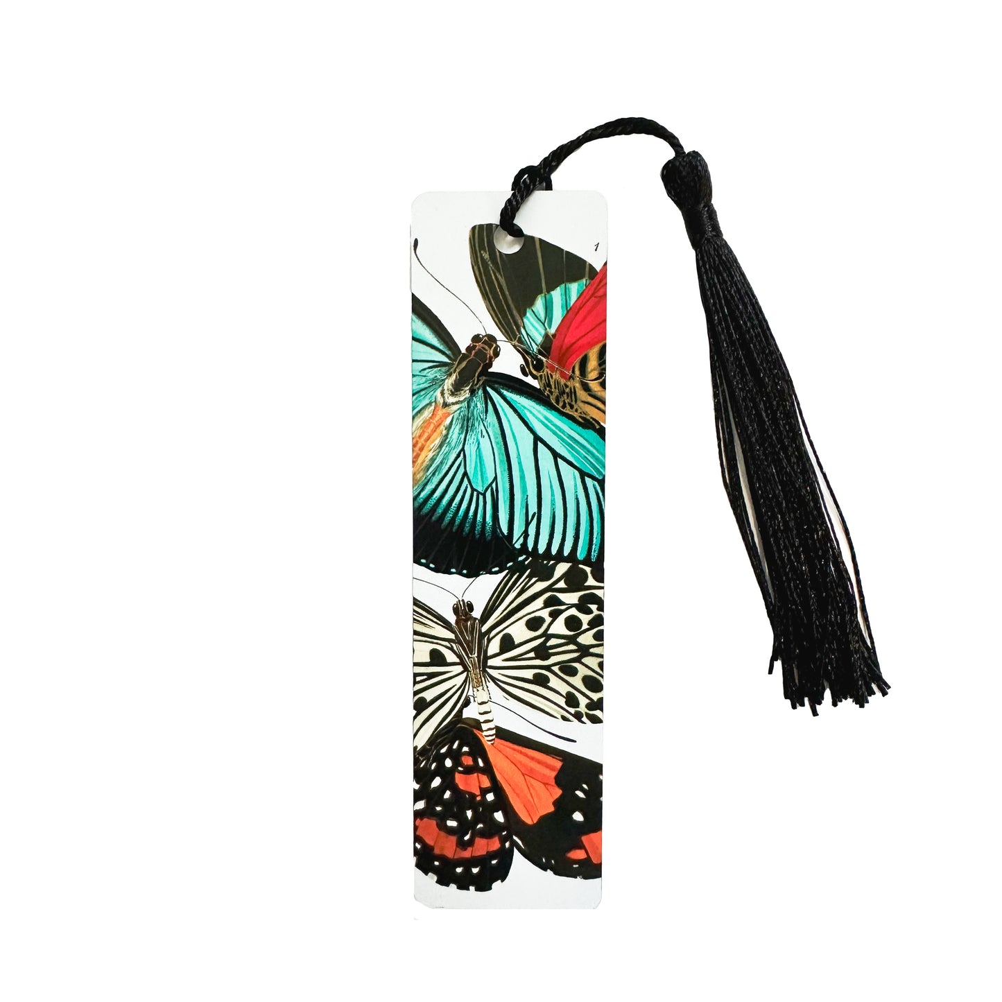 Butterflies All Around | Metal Bookmark w/ Black Tassel