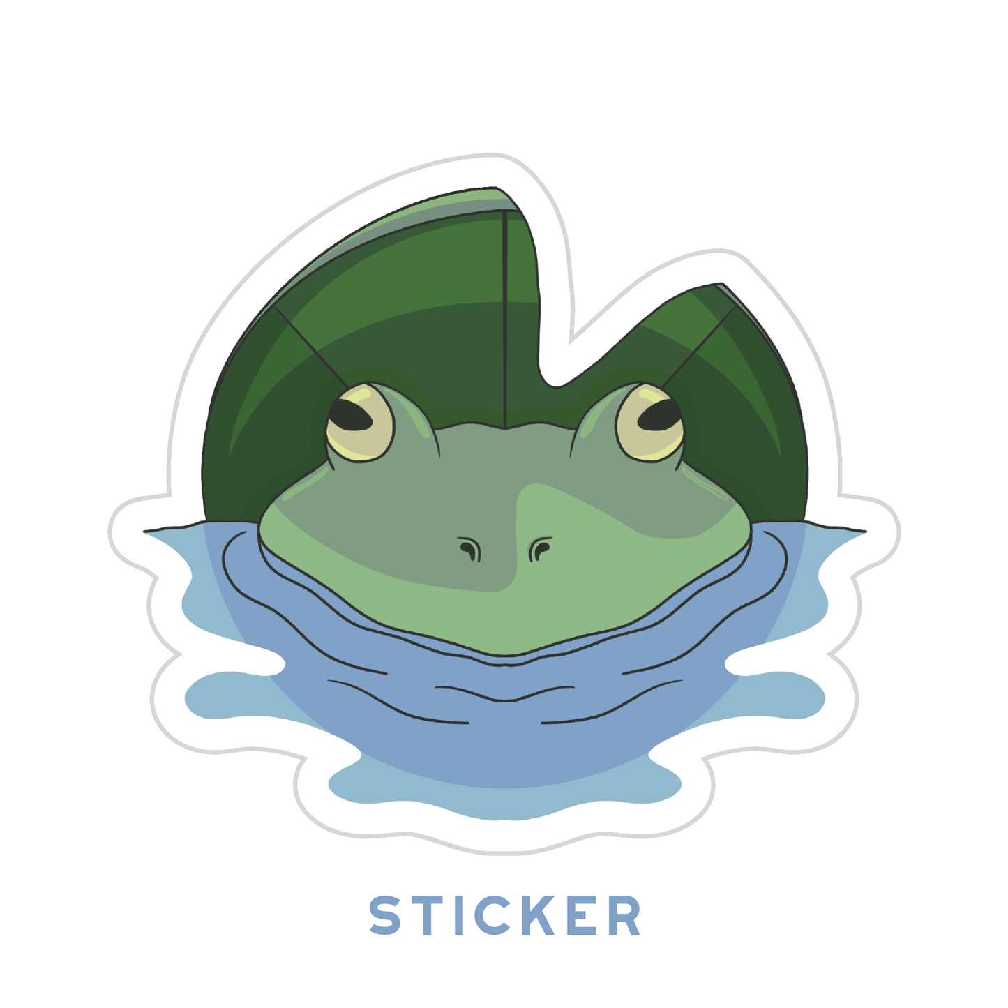 Hiding Frog | 3" Removable Vinyl Sticker