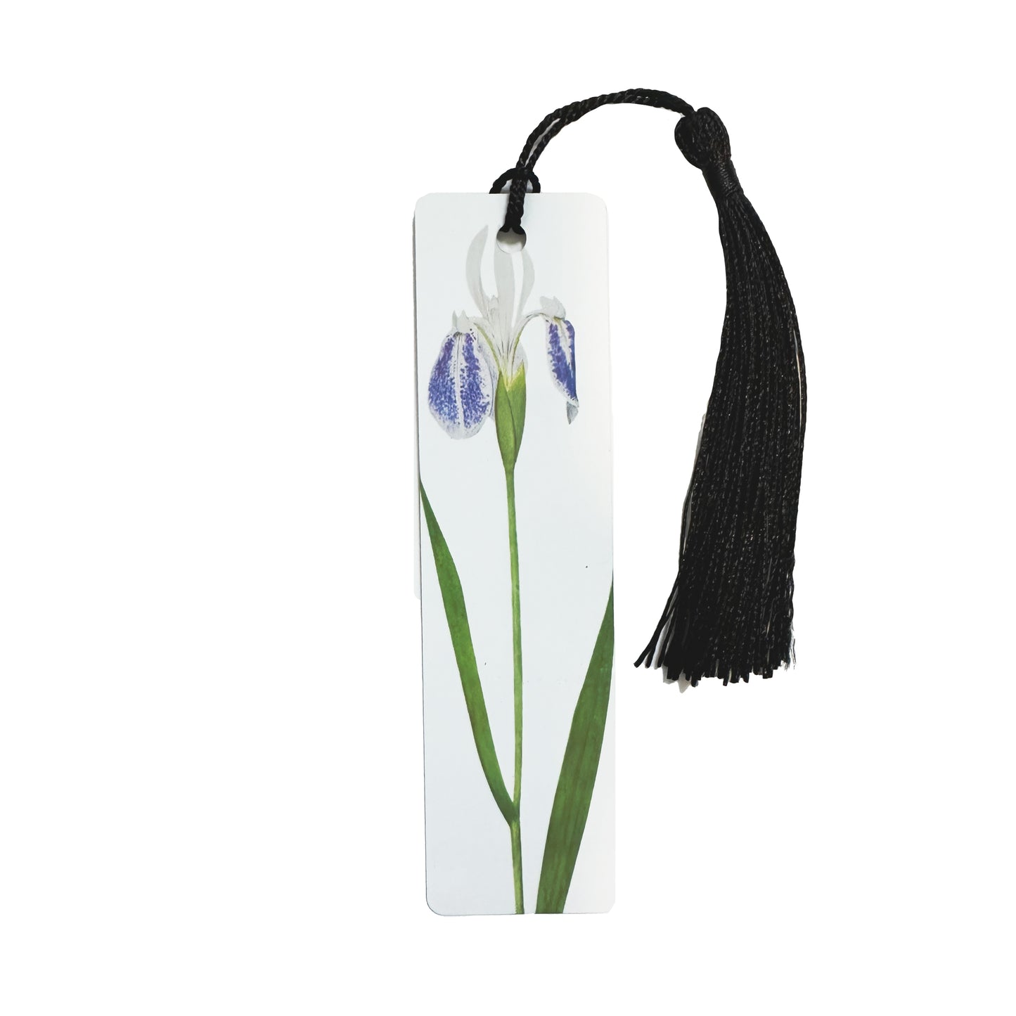 Vintage Iris | Metal Bookmark w/ Black Tassel