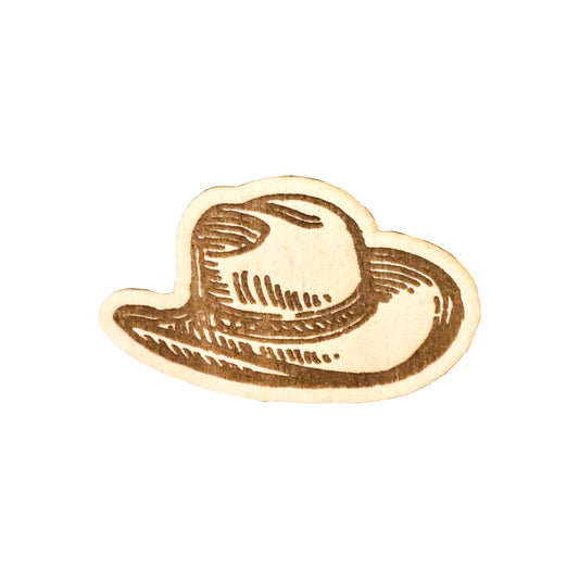 Ranger Hat - Basswood Engraved Magnet