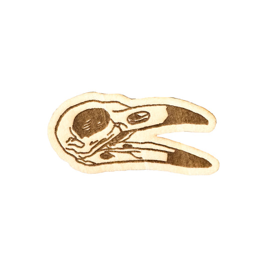 Bird Skull - Basswood Engraved Magnet