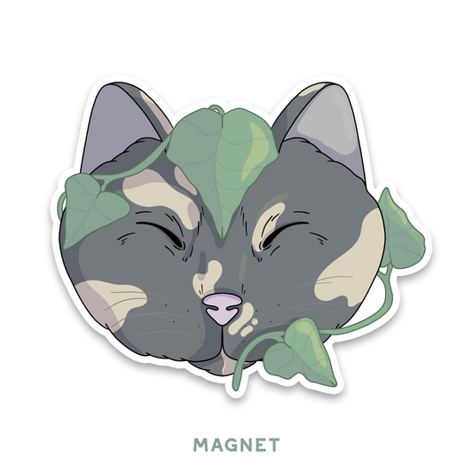 Plant Cat │ 3" Magnet - Matte