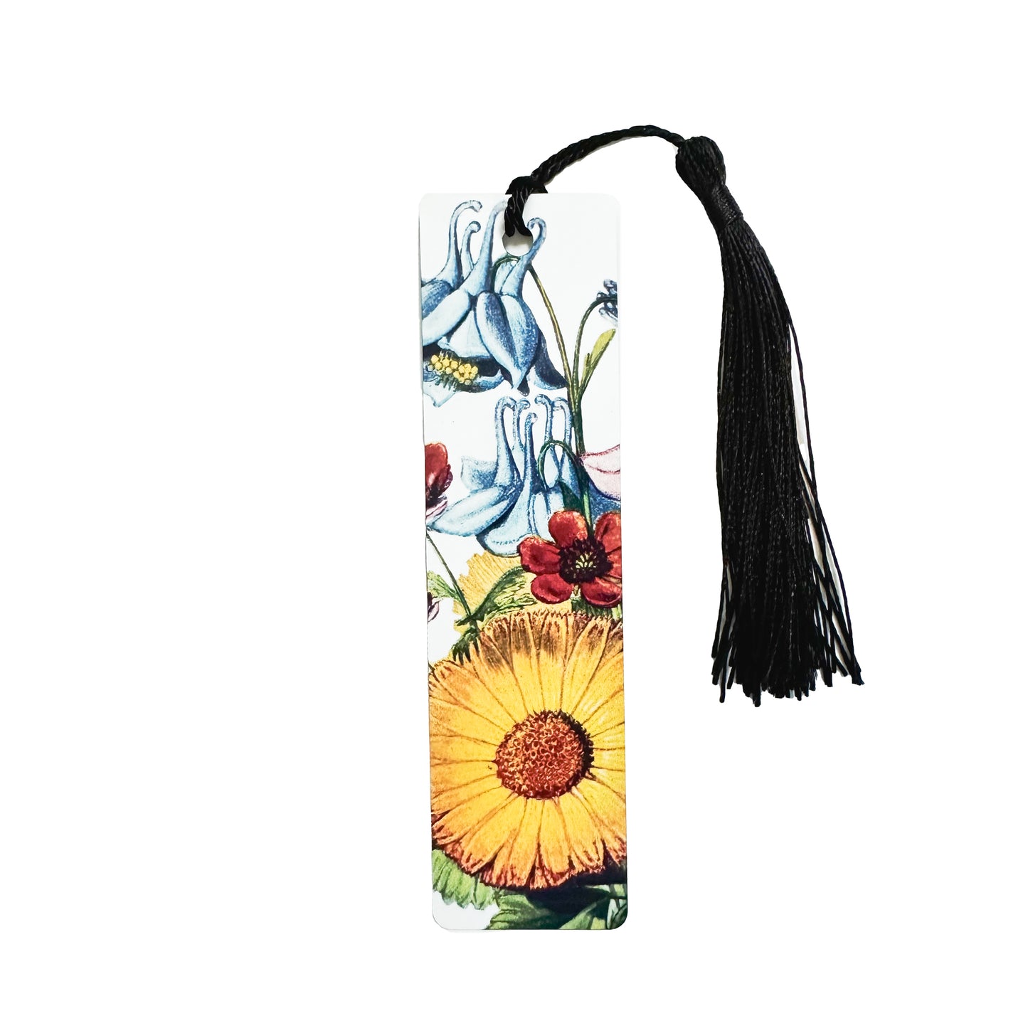 Wildflowers Yellow | Metal Bookmark w/ Black Tassel